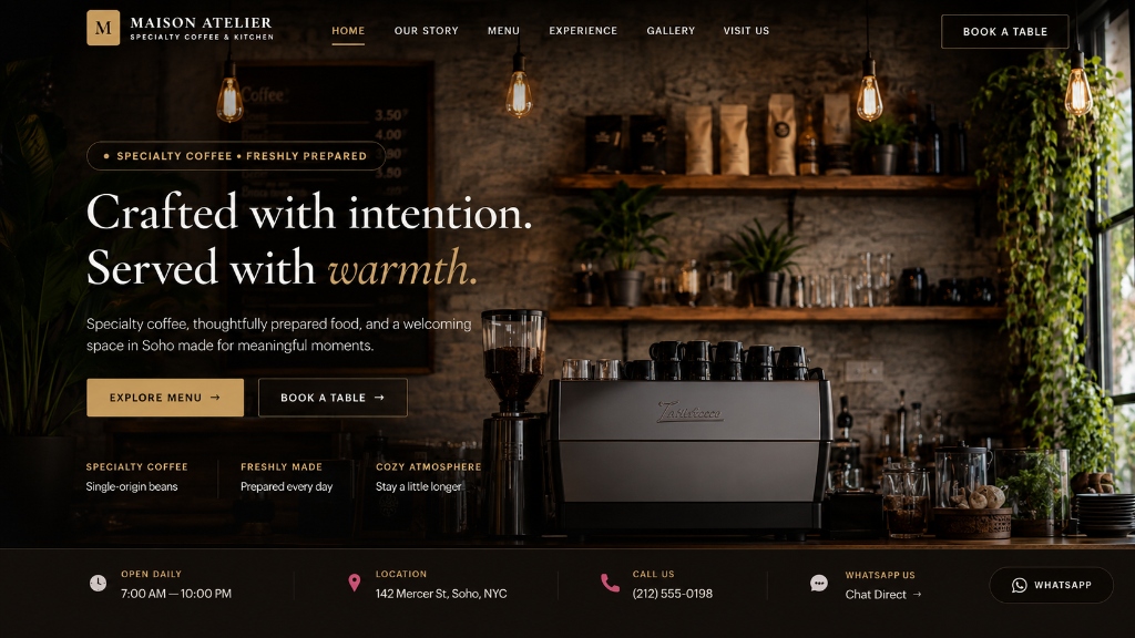 Genstic concept café website design