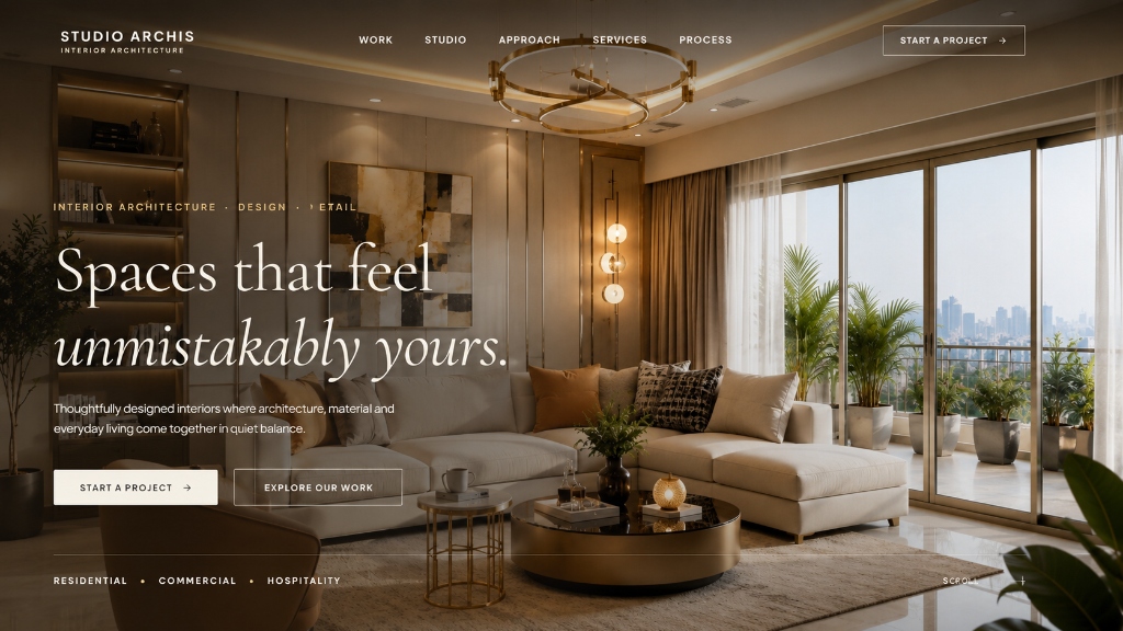Genstic concept interior architecture website design